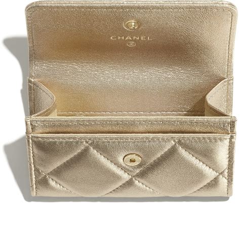 chanel classic card holder gold|Chanel flap card holder price.